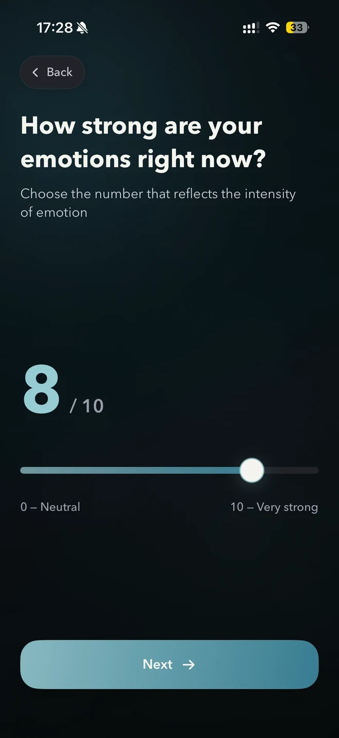 Im fine emotion intensity self-check